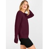 image:imageANRABESS Women Long Sleeve Ribbed Sweaters amp Thumb Hole  Casual Fall Outfits Crew Neck Pullover Tunic Top for Leggings Winter Transition Layering Clothing Work Travel amp WorkoutWine Red