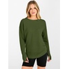 image:imageANRABESS Women Long Sleeve Ribbed Sweaters amp Thumb Hole  Casual Fall Outfits Crew Neck Pullover Tunic Top for Leggings Winter Transition Layering Clothing Work Travel amp WorkoutArmy Green