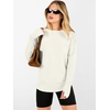 image:imageANRABESS Women Long Sleeve Ribbed Sweaters amp Thumb Hole  Casual Fall Outfits Crew Neck Pullover Tunic Top for Leggings Winter Transition Layering Clothing Work Travel amp WorkoutCream White