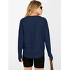 image:imageANRABESS Women Long Sleeve Ribbed Sweaters amp Thumb Hole  Casual Fall Outfits Crew Neck Pullover Tunic Top for Leggings Winter Transition Layering Clothing Work Travel amp WorkoutNavy Blue