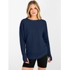 image:imageANRABESS Women Long Sleeve Ribbed Sweaters amp Thumb Hole  Casual Fall Outfits Crew Neck Pullover Tunic Top for Leggings Winter Transition Layering Clothing Work Travel amp WorkoutNavy Blue
