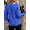 image:imageANRABESS Womens Business Casual Blouses Long Sleeve Tops  V Neck Puff Sleeve Smocked Cuff Shirts Soft Breathable Dressy Elegant Office Work Outfits Fall Spring ClothesRoyal Blue