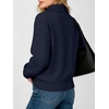 image:imageANRABESS Womens Cable Knit Quarter Zip Pullover Sweaters  Long Sleeve V Neck Collared Cozy Warm Loose Tops Business Casual Work Office Daily Wear 2026 Fall Winter Fashion OutfitsNavy Blue