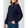image:imageANRABESS Womens Cable Knit Quarter Zip Pullover Sweaters  Long Sleeve V Neck Collared Cozy Warm Loose Tops Business Casual Work Office Daily Wear 2026 Fall Winter Fashion OutfitsNavy Blue