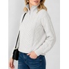 image:imageANRABESS Womens Cable Knit Quarter Zip Pullover Sweaters  Long Sleeve V Neck Collared Cozy Warm Loose Tops Business Casual Work Office Daily Wear 2026 Fall Winter Fashion OutfitsWhite