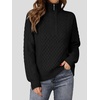 image:imageANRABESS Womens Cable Knit Quarter Zip Pullover Sweaters  Long Sleeve V Neck Collared Cozy Warm Loose Tops Business Casual Work Office Daily Wear 2026 Fall Winter Fashion OutfitsBlack