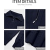 image:imageANRABESS Womens Cable Knit Quarter Zip Pullover Sweaters  Long Sleeve V Neck Collared Cozy Warm Loose Tops Business Casual Work Office Daily Wear 2026 Fall Winter Fashion OutfitsNavy Blue