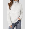 image:imageANRABESS Womens Cable Knit Quarter Zip Pullover Sweaters  Long Sleeve V Neck Collared Cozy Warm Loose Tops Business Casual Work Office Daily Wear 2026 Fall Winter Fashion OutfitsWhite