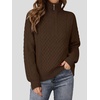 image:imageANRABESS Womens Cable Knit Quarter Zip Pullover Sweaters  Long Sleeve V Neck Collared Cozy Warm Loose Tops Business Casual Work Office Daily Wear 2026 Fall Winter Fashion OutfitsCoffee
