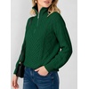 image:imageANRABESS Womens Cable Knit Quarter Zip Pullover Sweaters  Long Sleeve V Neck Collared Cozy Warm Loose Tops Business Casual Work Office Daily Wear 2026 Fall Winter Fashion OutfitsGreen