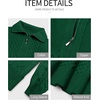 image:imageANRABESS Womens Cable Knit Quarter Zip Pullover Sweaters  Long Sleeve V Neck Collared Cozy Warm Loose Tops Business Casual Work Office Daily Wear 2026 Fall Winter Fashion OutfitsGreen