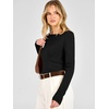 image:imageANRABESS Womens Long Sleeve Boat Neck Lightweight Fitted Sweater  Wool Blend Soft Knit Comfy Soft Slim Fit Pullover Top Business Casual Outfits Work Fall Spring Transition ClothesBlack