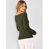 image:imageANRABESS Womens Long Sleeve Boat Neck Lightweight Fitted Sweater  Wool Blend Soft Knit Comfy Soft Slim Fit Pullover Top Business Casual Outfits Work Fall Spring Transition ClothesArmy Green