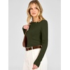image:imageANRABESS Womens Long Sleeve Boat Neck Lightweight Fitted Sweater  Wool Blend Soft Knit Comfy Soft Slim Fit Pullover Top Business Casual Outfits Work Fall Spring Transition ClothesArmy Green