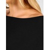 image:imageANRABESS Womens Long Sleeve Boat Neck Lightweight Fitted Sweater  Wool Blend Soft Knit Comfy Soft Slim Fit Pullover Top Business Casual Outfits Work Fall Spring Transition ClothesBlack