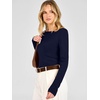image:imageANRABESS Womens Long Sleeve Boat Neck Lightweight Fitted Sweater  Wool Blend Soft Knit Comfy Soft Slim Fit Pullover Top Business Casual Outfits Work Fall Spring Transition ClothesNavy Blue