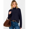 image:imageANRABESS Womens Long Sleeve Mock Neck Cropped Sweaters  Lightweight Ribbed Knit Pullover Sweater Tops Classic Soft Comfy Business Casual Work Travel Vacation Fall Winter OutfitsNavy Blue