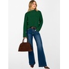 image:imageANRABESS Womens Long Sleeve Mock Neck Cropped Sweaters  Lightweight Ribbed Knit Pullover Sweater Tops Classic Soft Comfy Business Casual Work Travel Vacation Fall Winter OutfitsGreen