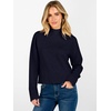 image:imageANRABESS Womens Long Sleeve Mock Neck Cropped Sweaters  Lightweight Ribbed Knit Pullover Sweater Tops Classic Soft Comfy Business Casual Work Travel Vacation Fall Winter OutfitsNavy Blue