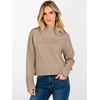 image:imageANRABESS Womens Long Sleeve Mock Neck Cropped Sweaters  Lightweight Ribbed Knit Pullover Sweater Tops Classic Soft Comfy Business Casual Work Travel Vacation Fall Winter OutfitsLight Khaki