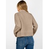 image:imageANRABESS Womens Long Sleeve Mock Neck Cropped Sweaters  Lightweight Ribbed Knit Pullover Sweater Tops Classic Soft Comfy Business Casual Work Travel Vacation Fall Winter OutfitsLight Khaki