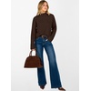 image:imageANRABESS Womens Long Sleeve Mock Neck Cropped Sweaters  Lightweight Ribbed Knit Pullover Sweater Tops Classic Soft Comfy Business Casual Work Travel Vacation Fall Winter OutfitsCoffee