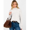 image:imageANRABESS Womens Long Sleeve Mock Neck Cropped Sweaters  Lightweight Ribbed Knit Pullover Sweater Tops Classic Soft Comfy Business Casual Work Travel Vacation Fall Winter OutfitsWhite