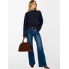 image:imageANRABESS Womens Long Sleeve Mock Neck Cropped Sweaters  Lightweight Ribbed Knit Pullover Sweater Tops Classic Soft Comfy Business Casual Work Travel Vacation Fall Winter OutfitsNavy Blue