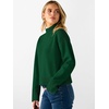image:imageANRABESS Womens Long Sleeve Mock Neck Cropped Sweaters  Lightweight Ribbed Knit Pullover Sweater Tops Classic Soft Comfy Business Casual Work Travel Vacation Fall Winter OutfitsGreen