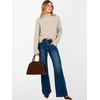 image:imageANRABESS Womens Long Sleeve Mock Neck Cropped Sweaters  Lightweight Ribbed Knit Pullover Sweater Tops Classic Soft Comfy Business Casual Work Travel Vacation Fall Winter OutfitsAlmond