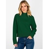 image:imageANRABESS Womens Long Sleeve Mock Neck Cropped Sweaters  Lightweight Ribbed Knit Pullover Sweater Tops Classic Soft Comfy Business Casual Work Travel Vacation Fall Winter OutfitsGreen