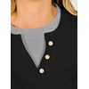 image:imageANRABESS Womens Long Sleeve Sweaters Business Casual Tops  2 in 1 Faux Layer Crew Neck Soft Cozy Knit Lightweight Henley Pullover Sweater 2026 Fall Fashion Winter Layer ClothesBlack