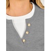 image:imageANRABESS Womens Long Sleeve Sweaters Business Casual Tops  2 in 1 Faux Layer Crew Neck Soft Cozy Knit Lightweight Henley Pullover Sweater 2026 Fall Fashion Winter Layer ClothesGrey