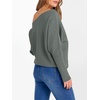 image:imageANRABESS Womens Off The Shoulder Sweater Knit Pullovers Tops  Soft StretchyLong Batwing SleeveLoose FitOversized SweaterGoing Out Tops2026 Fall FashionWinter ClothesGrey Green