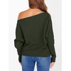 image:imageANRABESS Womens Off The Shoulder Sweater Knit Pullovers Tops  Soft StretchyLong Batwing SleeveLoose FitOversized SweaterGoing Out Tops2026 Fall FashionWinter ClothesArmy Green