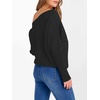 image:imageANRABESS Womens Off The Shoulder Sweater Knit Pullovers Tops  Soft StretchyLong Batwing SleeveLoose FitOversized SweaterGoing Out Tops2026 Fall FashionWinter ClothesBlack