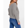 image:imageANRABESS Womens Off The Shoulder Sweater Knit Pullovers Tops  Soft StretchyLong Batwing SleeveLoose FitOversized SweaterGoing Out Tops2026 Fall FashionWinter ClothesGray Apricot