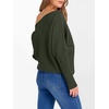 image:imageANRABESS Womens Off The Shoulder Sweater Knit Pullovers Tops  Soft StretchyLong Batwing SleeveLoose FitOversized SweaterGoing Out Tops2026 Fall FashionWinter ClothesArmy Green