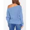 image:imageANRABESS Womens Off The Shoulder Sweater Knit Pullovers Tops  Soft StretchyLong Batwing SleeveLoose FitOversized SweaterGoing Out Tops2026 Fall FashionWinter ClothesSky