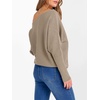 image:imageANRABESS Womens Off The Shoulder Sweater Knit Pullovers Tops  Soft StretchyLong Batwing SleeveLoose FitOversized SweaterGoing Out Tops2026 Fall FashionWinter ClothesBright Tan