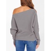 image:imageANRABESS Womens Off The Shoulder Sweater Knit Pullovers Tops  Soft StretchyLong Batwing SleeveLoose FitOversized SweaterGoing Out Tops2026 Fall FashionWinter ClothesPurple Taupe