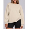 image:imageANRABESS Womens Oversized Sweatshirts Hoodies Crewneck Fleece Pullover Sweaters 2026 Fall Outfits Teen Girls Winter Clothes Almond Large Apricot