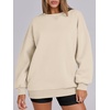 image:imageANRABESS Womens Oversized Sweatshirts Hoodies Crewneck Fleece Pullover Sweaters 2026 Fall Outfits Teen Girls Winter Clothes Almond Large Apricot