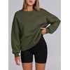 image:imageANRABESS Womens Oversized Sweatshirts Hoodies Crewneck Fleece Pullover Sweaters 2026 Fall Outfits Teen Girls Winter Clothes Armygreen Large
