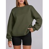 image:imageANRABESS Womens Oversized Sweatshirts Hoodies Crewneck Fleece Pullover Sweaters 2026 Fall Outfits Teen Girls Winter Clothes Armygreen Large