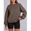 image:imageANRABESS Womens Oversized Sweatshirts Hoodies Crewneck Fleece Pullover Sweaters 2026 Fall Outfits Teen Girls Winter Clothes Brown Large