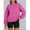 image:imageANRABESS Womens Oversized Sweatshirts Hoodies Crewneck Fleece Pullover Sweaters 2026 Fall Outfits Teen Girls Winter Clothes Hotpink Small