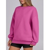image:imageANRABESS Womens Oversized Sweatshirts Hoodies Crewneck Fleece Pullover Sweaters 2026 Fall Outfits Teen Girls Winter Clothes Hotpink Small