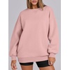 image:imageANRABESS Womens Oversized Sweatshirts Hoodies Crewneck Fleece Pullover Sweaters 2026 Fall Outfits Teen Girls Winter Clothes Light Pink Large