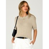 image:imageANRABESS Womens Short Sleeve Crewneck Summer Sweater Crop Top  Cropped Loose Fit Pullover Chunky Open Knit Cute Soft Cozy Fall Fashion Outfits Trendy Sweaters for Casual Work amp SchoolApricot